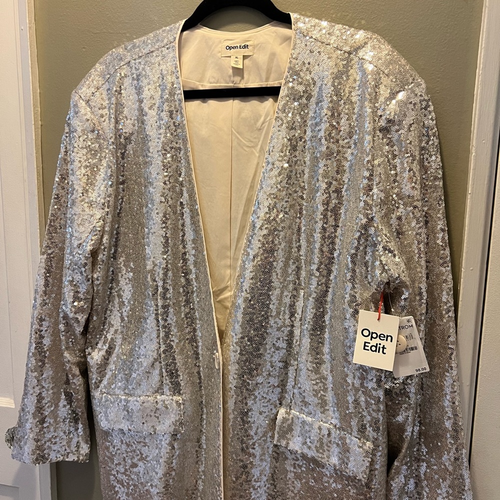 Silver Sequin Suit Jacket From Open Edit At Nords… - image 1